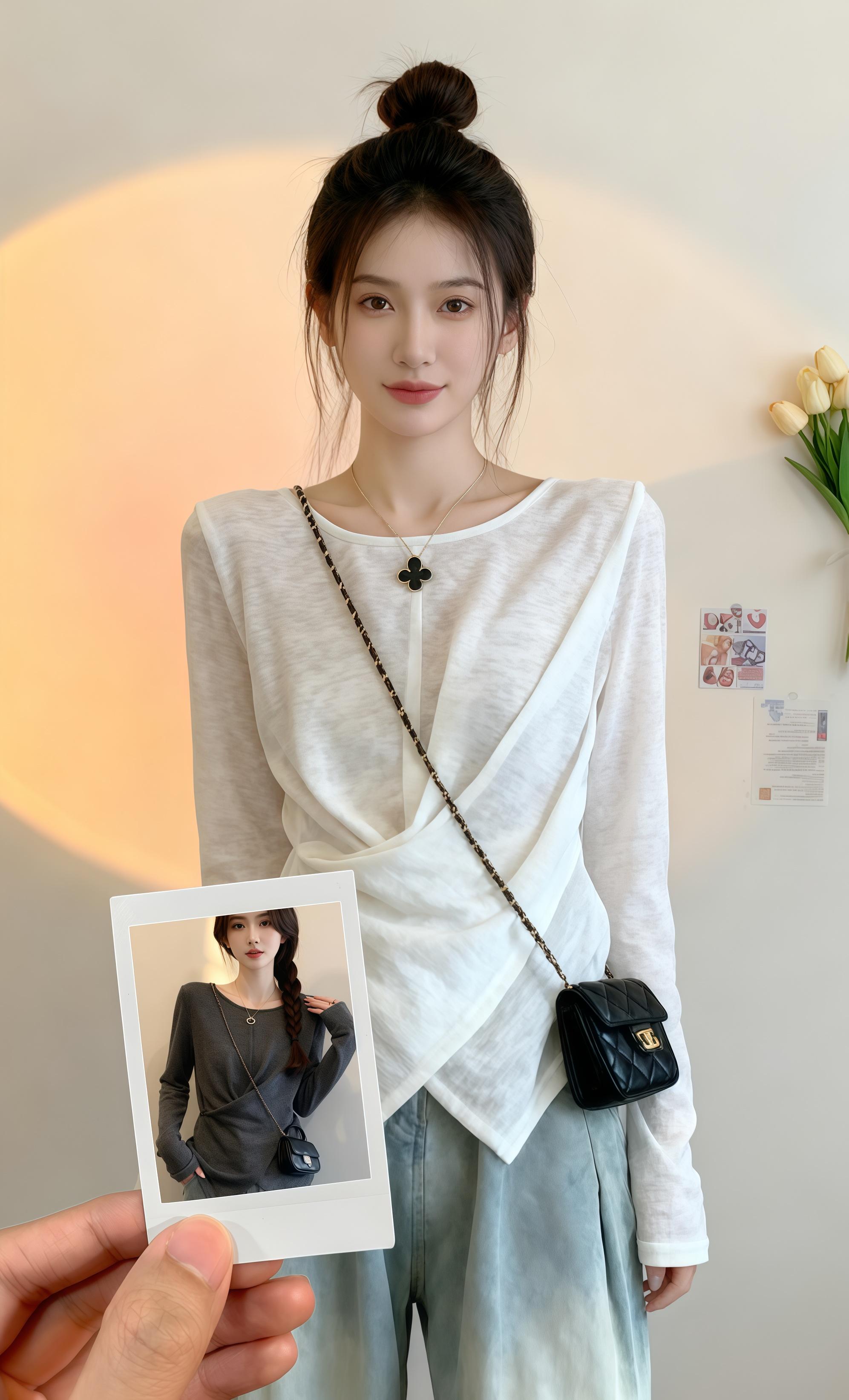 收腰显瘦打底衫!#慵懒风穿搭 #甜美穿搭 #简约穿搭 #ootd穿搭 #韩系穿搭