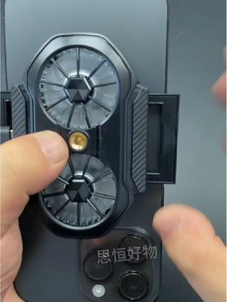 太方便了,手机散热器直播专用支架半导体制冷降温神器静音背夹双风扇#支架 #散热