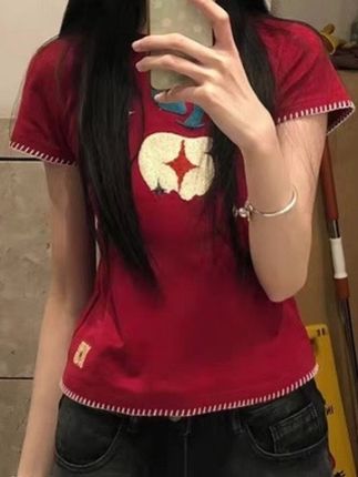 正肩修身百搭女短袖T恤圆领上衣女#百搭t恤 #显瘦遮肉 #大码显瘦上衣 #洋气小衫 #高级穿搭