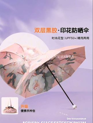 胶双层太阳伞防紫外线#太阳伞#防晒伞#防紫外线折叠伞#晴雨两用伞#遮阳伞