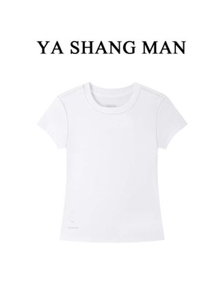 YASHANGMAN早春简约纯色修身圆领短袖T袖895】#简约穿搭 #休闲减龄穿搭 #短袖t恤 #百搭上衣 #穿出自己的风格