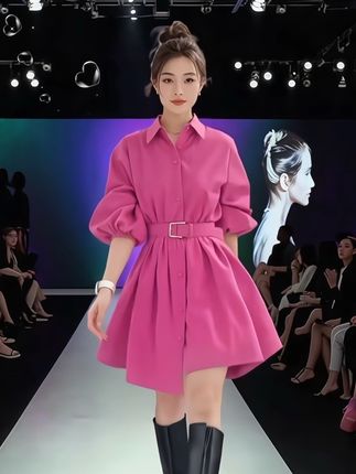 #我要上热门 2025年春夏季新款韩版设计感洋气纯色连衣裙女时尚小众洋气裙子潮#连衣裙 #韩版穿搭 #时尚穿搭 @DOU+小助手