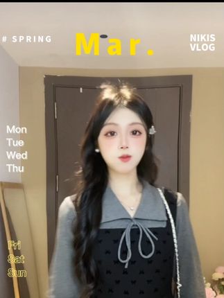 法式气质赫本风假两件灰色收腰显瘦连衣裙子长裙女秋季#甜美穿搭 #穿搭分享 #每日分享 #今日穿搭 #优雅气质