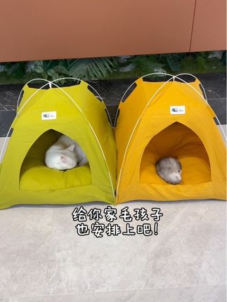 终于买到一款猫咪会主动睡的猫窝,又好看又舒服 #猫窝 #帐篷猫窝 #加厚猫窝