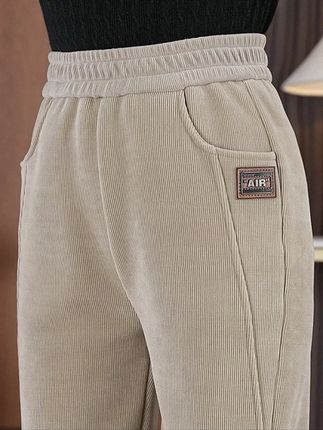 冬季加绒加厚显瘦高腰保暖宽松时尚百搭休闲哈伦裤春秋洋气外穿#冬季加绒加厚#高腰保暖裤#时尚穿搭 #休闲哈伦裤