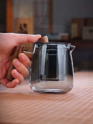 全度耐热木把单壶日式功夫茶具花茶壶家用简约大容量加厚防烫带盖#茶器之美 #茶生活 #让喝茶成为一种习惯 #茶水分离杯 #泡茶神器