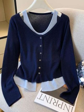 秋季新款假两件,修身显瘦气质上衣#简约穿搭 #女装穿搭 #穿出高级感 #减龄又时尚 #穿出自己的风格