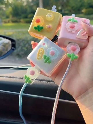 数据线总断?接头总坏?这款保护套来救场!柔软硅胶包裹,防折防裂超耐用,多种可爱图案可选,#数据线保护套 #充电线保护套