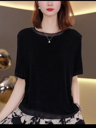 夏天透气短袖T恤女2025年夏季新款时尚百搭显瘦上衣 2961#高档女小衫时尚洋气 #夏季穿搭 #遮肉显瘦穿搭 #气质仙女裙穿搭 #优雅气质