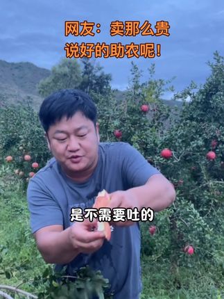 冲石榴哥这么真实,果断下单支持!没有套路,一分价格一分货,物美价廉,香甜爆汁的石榴,满满的花青素,喜欢的下单吧!#石榴 #石榴红了 #软籽石榴 #新鲜采摘 #口感特别好