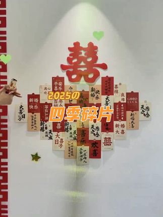 闺蜜花了个位数就给我布置出了婚房爱心墙,一面墙满满的祝福, 亲戚们纷纷争着打卡#结婚 #备婚日记 #婚房布置 #婚房爱心墙 #婚庆用品