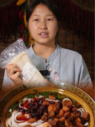 老乡们吃早餐了#米粉 #半干米粉