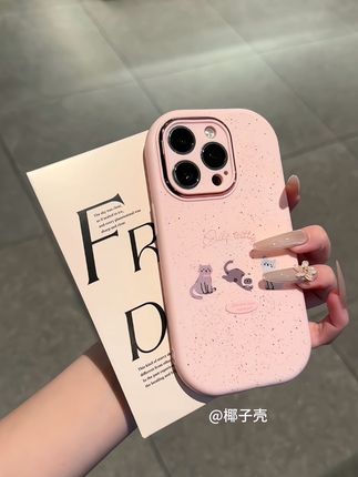 薰衣草紫色英文猫咪壳子真的好好看啊#爱了爱了 #这个手机壳真的长在我的心巴上了 #防摔手机壳 #闺蜜同款