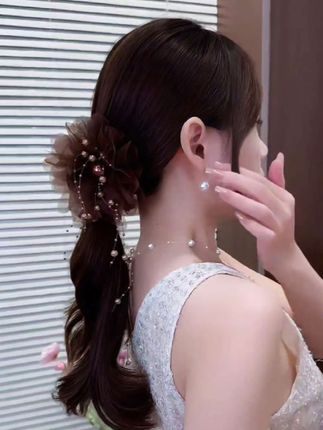 #头饰发饰 #仙女必备 #潮流发饰头花 #牡丹流苏抓夹 #仙女必备