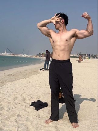 海浪沙滩#健身 #海边拍照 #减肥健身