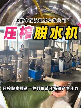压榨脱水机也叫液压压榨机,是用液压系统进行固液分离的设备。 #压榨脱水机 #压榨脱水机厂家 #压榨脱水机价格 #液压压榨机 #压榨机