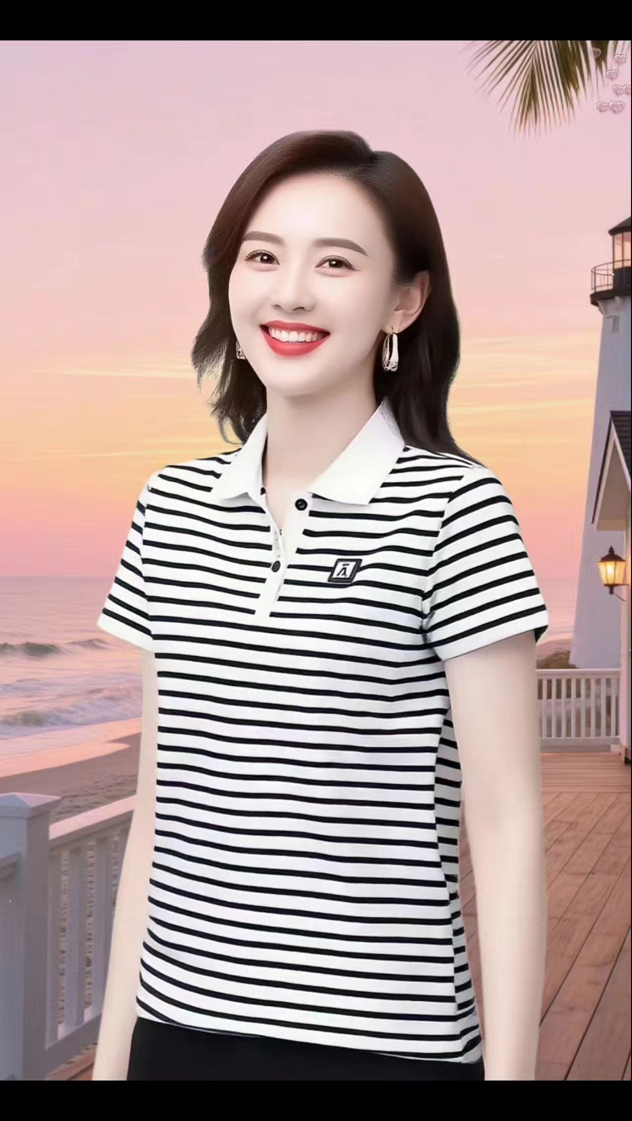#夏季穿搭 #遮肉显瘦 #洋气减龄 #polo衫 #时尚减龄穿搭