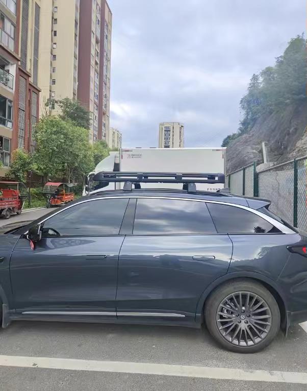 零跑c11双层1.6米安装完毕#零跑汽车 #车顶行李架 #户外 #铝合金