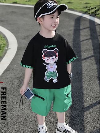 #高品质童装 #男童穿搭 #潮童穿搭 #男童套装 #短袖套装