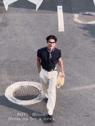 美好的一天从穿搭开始 #短袖 #一周穿搭 #正肩t恤 #高级配色穿搭 #穿搭不重样