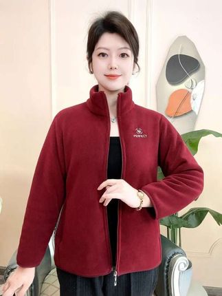 时尚运动外套休闲大码百搭气质加厚立领保暖外穿妈妈装 #创作灵感 #运动外套 #妈妈装 #休闲百搭 #谁穿谁好看