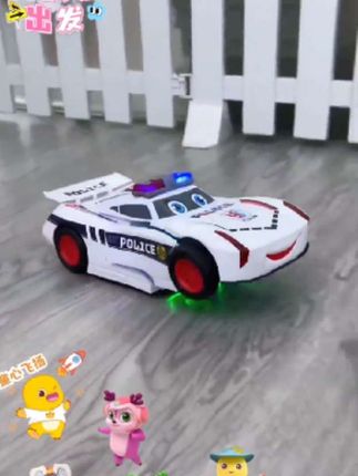 警车玩具小汽车音乐灯光炫酷机器人#玩具小汽车#送宝贝 #欢乐一家人开心就好#亲子互动 #童年