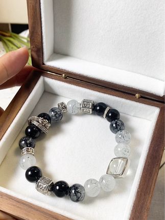 #水晶手链 #手串搭配 #钛钢饰品 #新中式手链#脱单小技巧
