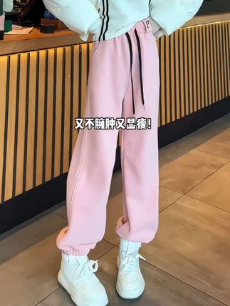 2025新韩版休闲运动束脚卫裤#休闲卫裤 #运动裤 #加绒保暖 #舒适百搭 #被秋日氛围感穿搭拿捏了