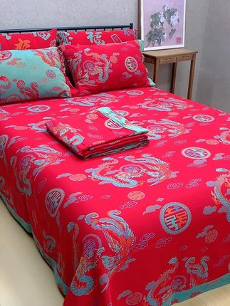 #婚庆四件套 #龙凤呈祥四件套 #婚庆床品 #面料柔软舒适 #婚庆用品