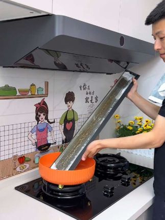 第三代加厚款灰膜抽油烟机吸油棉阻燃通用吸油棉一次性免洗家用
