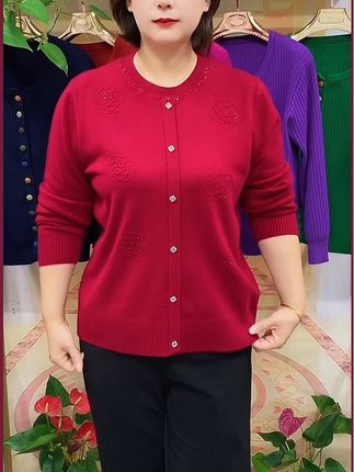 #谁穿谁好看系列 #针织衫 #面料柔软细腻 #显瘦遮肉 #中老年女装