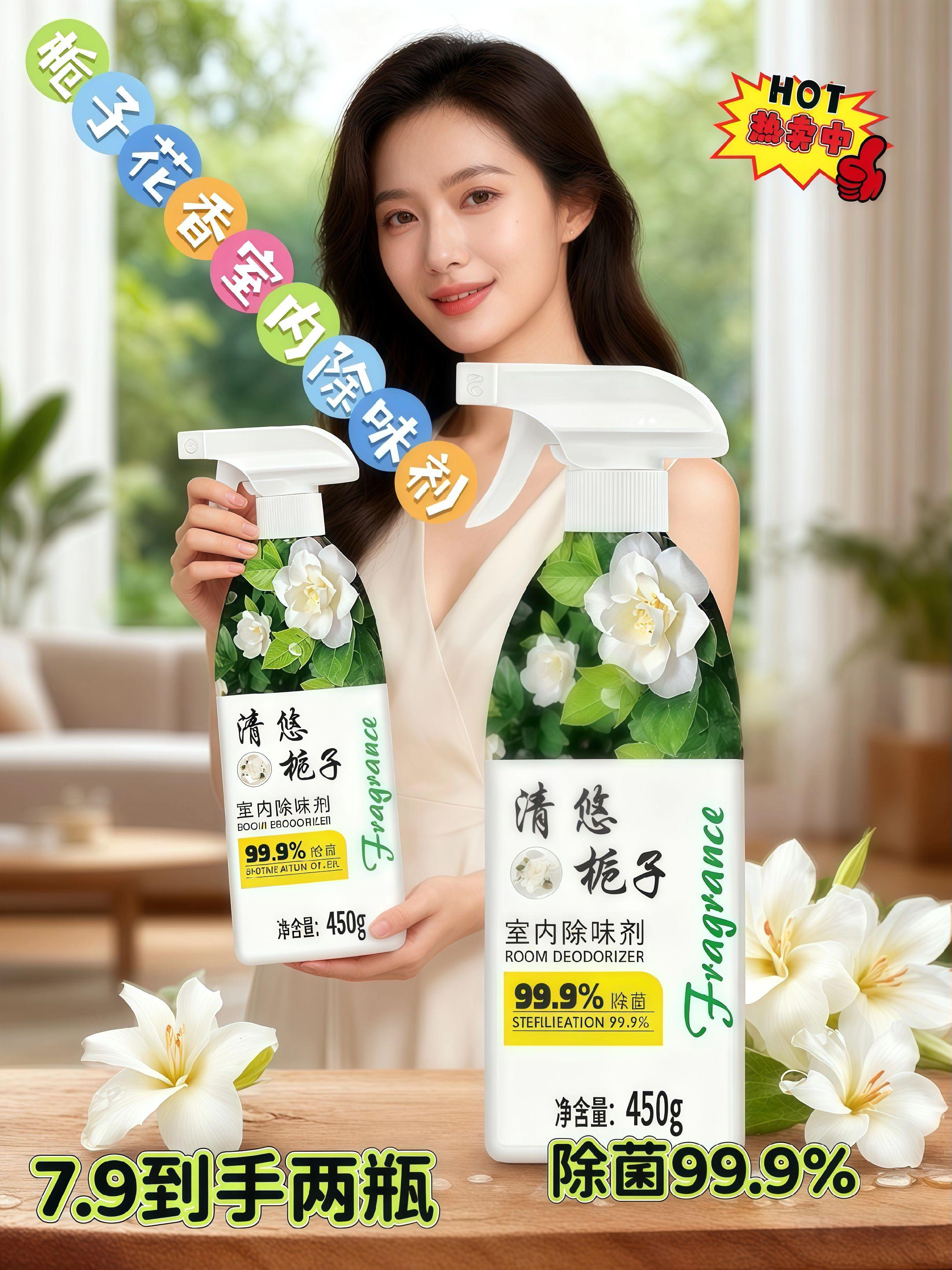 《金清栀子悠,打造清新家居好帮手》家里总有些异味?试试这款栀子花香的除味剂~轻轻一喷,沙发、床铺这些地方的异味慢慢就没啦,还带着好闻的栀子香,让家里清新又舒服~ #家居好物推荐 #除味小妙招 #居家清新剂 #生活小帮手 #栀子花香氛