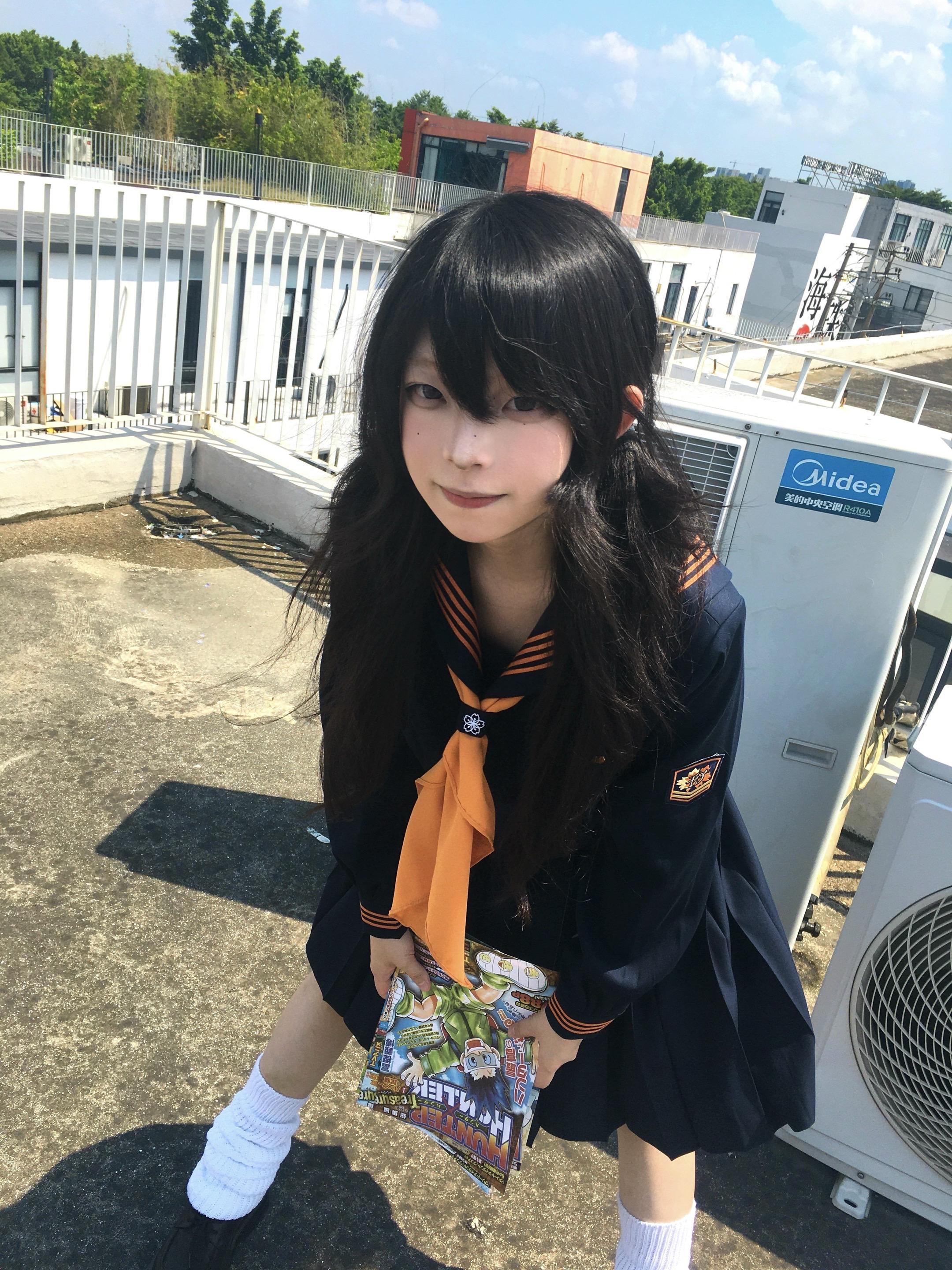 文案就写肚子里没有什么墨水的笨蛋jk一枚。#日系 #拍照姿势 #元气 #jk制服