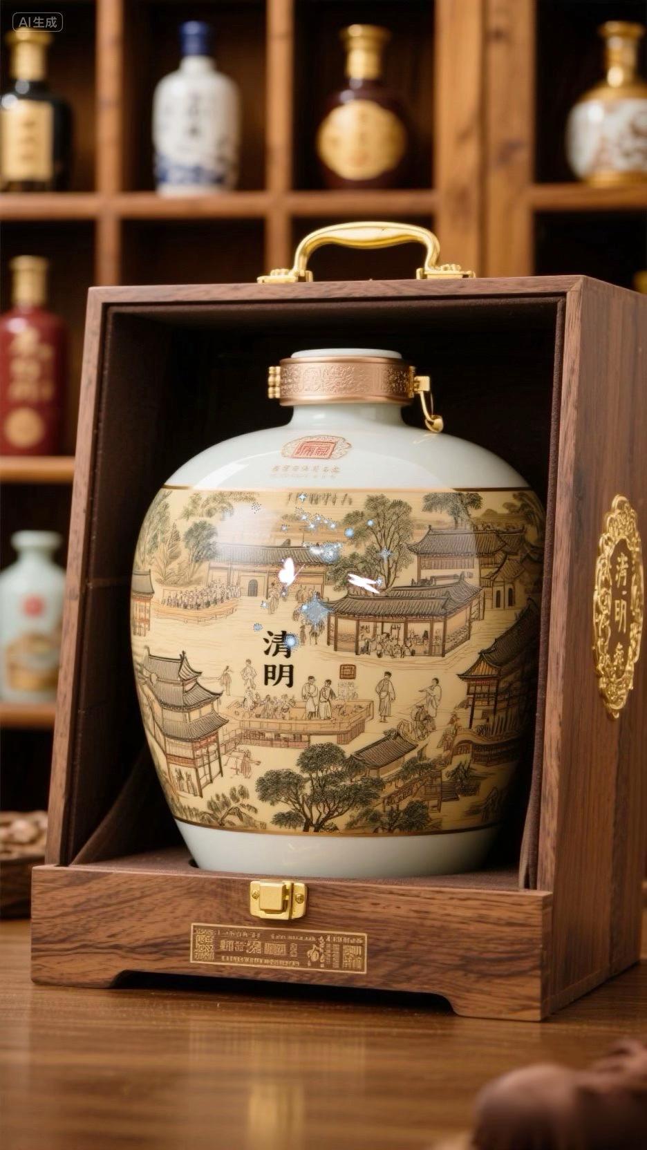 杏花村清明上河图大坛酒! 这款大坛酒,不仅味道醇厚,清香甘冽,更有独特的口感。它就像一位老友,温柔地陪伴在你身边,每一次品尝都如同与古人共饮,品味那份沉淀的醇香。 每一坛酒,都经过严格的筛选和精细的酿造。我们精选优质粮食,沿用古法酿造,让每一滴酒都充满了自然的味道和匠人的情感。 摆在家里显档次,无论是与朋友欢聚,还是独自小酌,清明上河图大坛酒都是你的最佳伴侣。它能让你的聚会更加热闹,也能让你的独处时光更加惬意。 快来品尝这款清明上河图大坛酒吧,让千年的文化韵味,陪伴你度过每一个美好的时刻!#好酒推荐#酱香型白酒#纯粮酿造 #清明上河图大坛酒#口感非常好