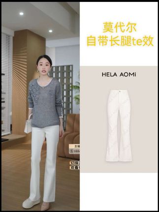 莫代尔自带长腿te效 微喇裤高腰显瘦牛仔裤 #高级感穿搭 #显高显瘦显腿长 #创作者中心 #创作灵感