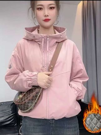 2025新款女装双拉链加二棉户外外套女宽松休闲夹克冲锋衣上衣潮#冲锋衣。#休闲夹克