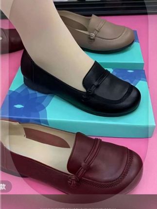 软皮软底轻便柔软妈妈鞋中老年女鞋浅口舒适一脚蹬女单鞋#百搭女鞋 #新款女鞋 #好穿不累脚 #美鞋分享