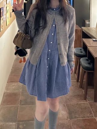 学院风连衣裙套装 #学院风连衣裙套装#学院风穿搭#OOTD穿搭#连衣裙套装#穿搭推荐
