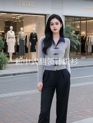 #高级感穿搭 #新中式穿搭 #翻领针织衫 #针织衫 #穿出高级感 @DOU+小助手 @DOU+上热门