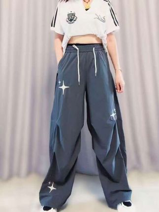 夏季新款速干网格裤子女#休闲洋气宽松跳舞裤子