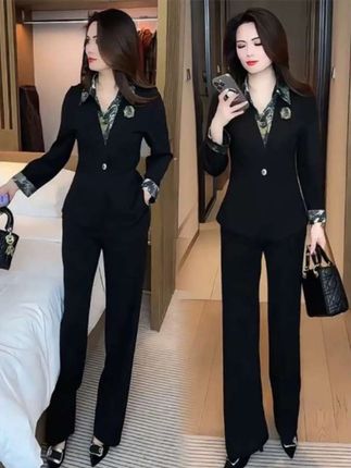 两件套洋感小众外套春季2025套装设计两件新款假阔腿裤时尚女气质#遮肉显瘦穿搭 #时尚气质穿搭 #春秋新款 #优雅气质 #女装穿搭