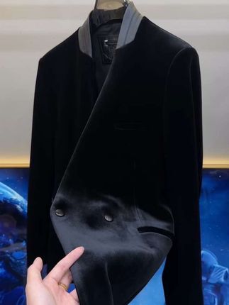原创款16微米金丝绒拼皮西服 高档有质感 #品质男装 #秋季新款 #源头实力厂家 #轻奢