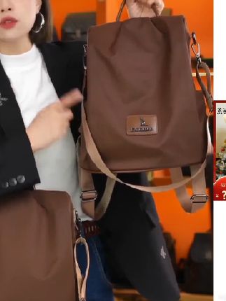 【袋鼠正品】【加大号】防盗包包2025新款女包时尚外出时髦女双肩包##来自美图秀秀