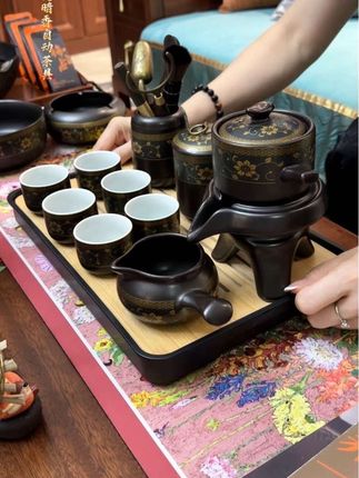 陶瓷暗香懒人防烫自动茶具 #陶瓷 #自动茶具 #懒人茶具 #茶空间 #器物之美