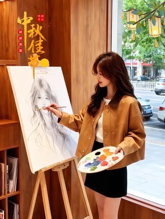 复古撞色翻领麂皮绒短外套女2025秋季新款小个子气质休闲夹克上衣#高级搭配 #今日分享 #穿搭 #新款 #休闲 @DOU+小助手 @巨量千川