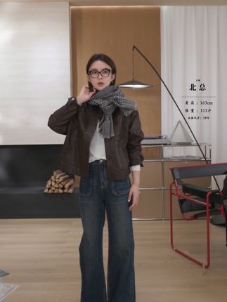 【北总严选】百搭短款衬衣领皮衣#说好的随便穿穿去看秀