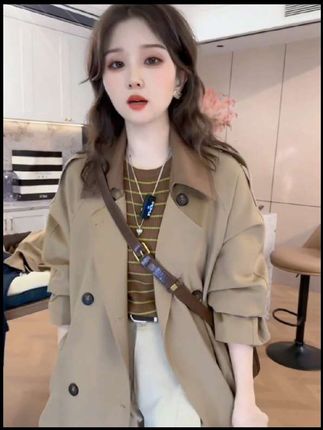 #风衣外套中长款 #外套 #小个子穿搭