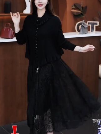#秋季新款马甲连衣裙套装 #秋季新款 #时尚女装穿搭 #马甲连衣裙两件套