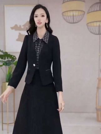 【尚缇歌】长袖连衣裙女2025新款高端小个子减龄广州爆款超火两件套