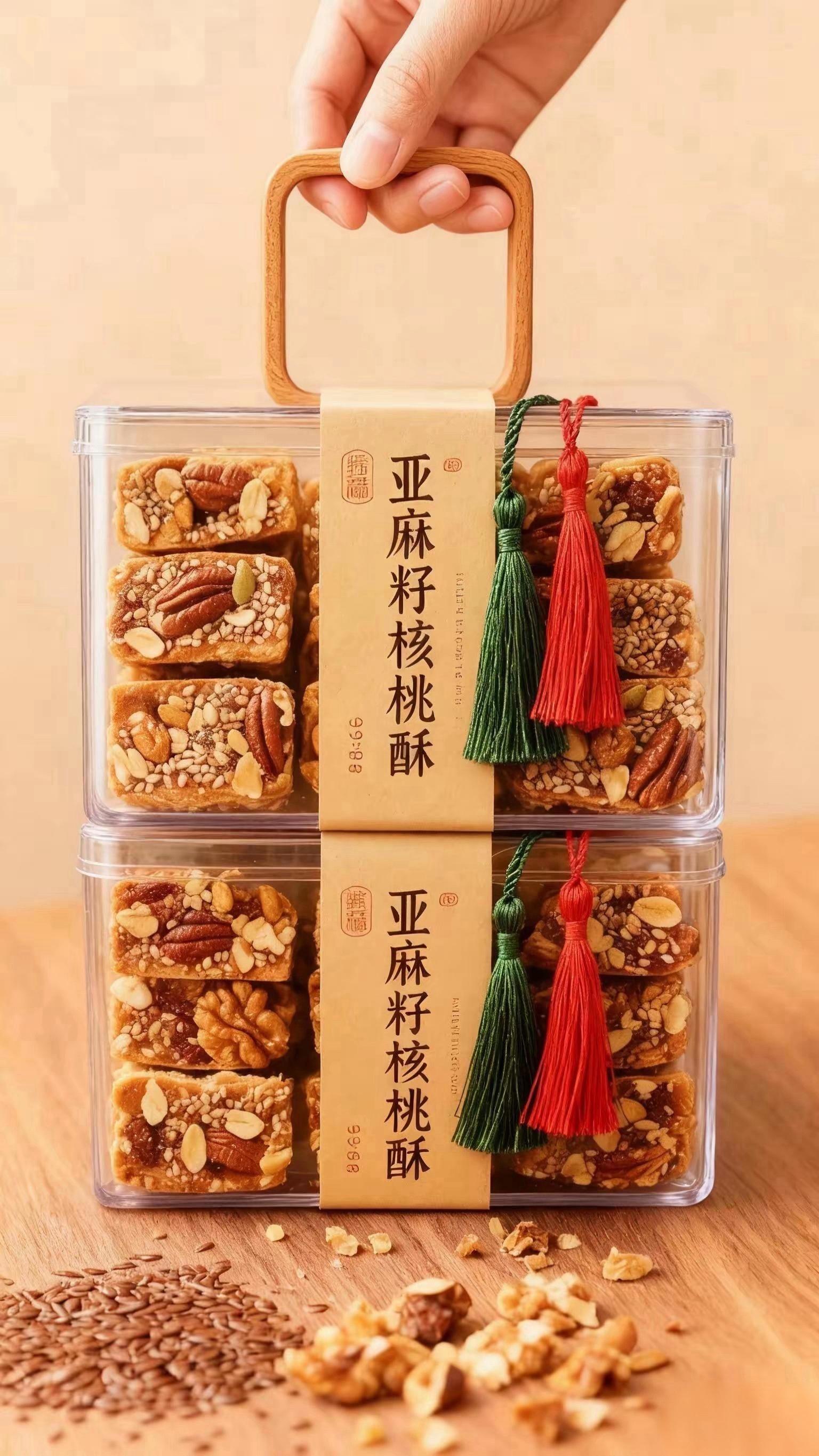 亚麻籽核桃酥来大活动了!9.9到手100块#亚麻籽核桃酥 #五谷杂粮 #强烈推荐 #亚麻籽